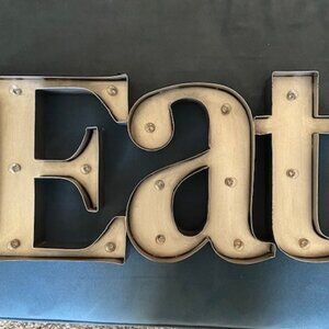 Metal Marquee "EAT" lighted sign